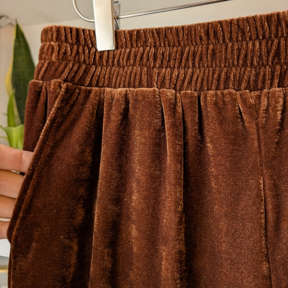 7 For All Mankind Women's Velvet Pants Jogger Style Chocolate Brown Size Small - Picture 5 of 8